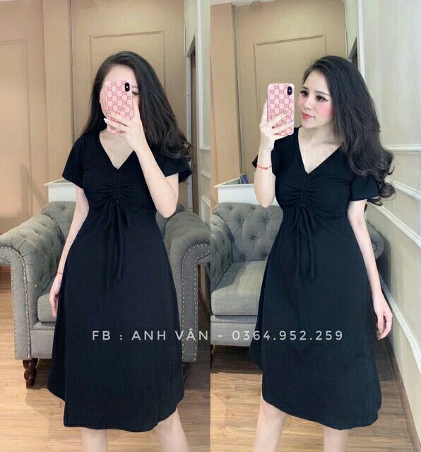 [ Mã FAMAYWA2 giảm 10K đơn 50K] VÁY RÚT NGỰC DÁNG SUÔNG | BigBuy360 - bigbuy360.vn