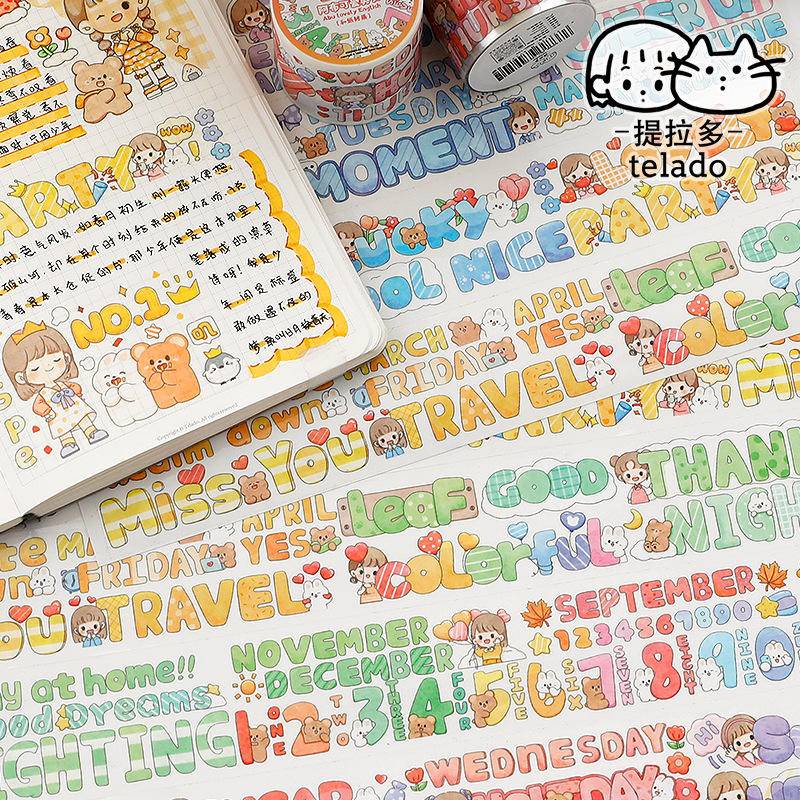 ⭐ iLado ⭐ telado Cute sticker PET Không Thấm Nước Nhãn Hình Dán Sticker Dễ Thương Sticker Trang Trí Sổ Dán Sổ Lưu Trữ Sticker Hiểm Bộ Sticker Tập Vở Trang Trí Sổ Hình Dán Sticker  Nhãn Dán Sổ Chiết Lưu Trữ