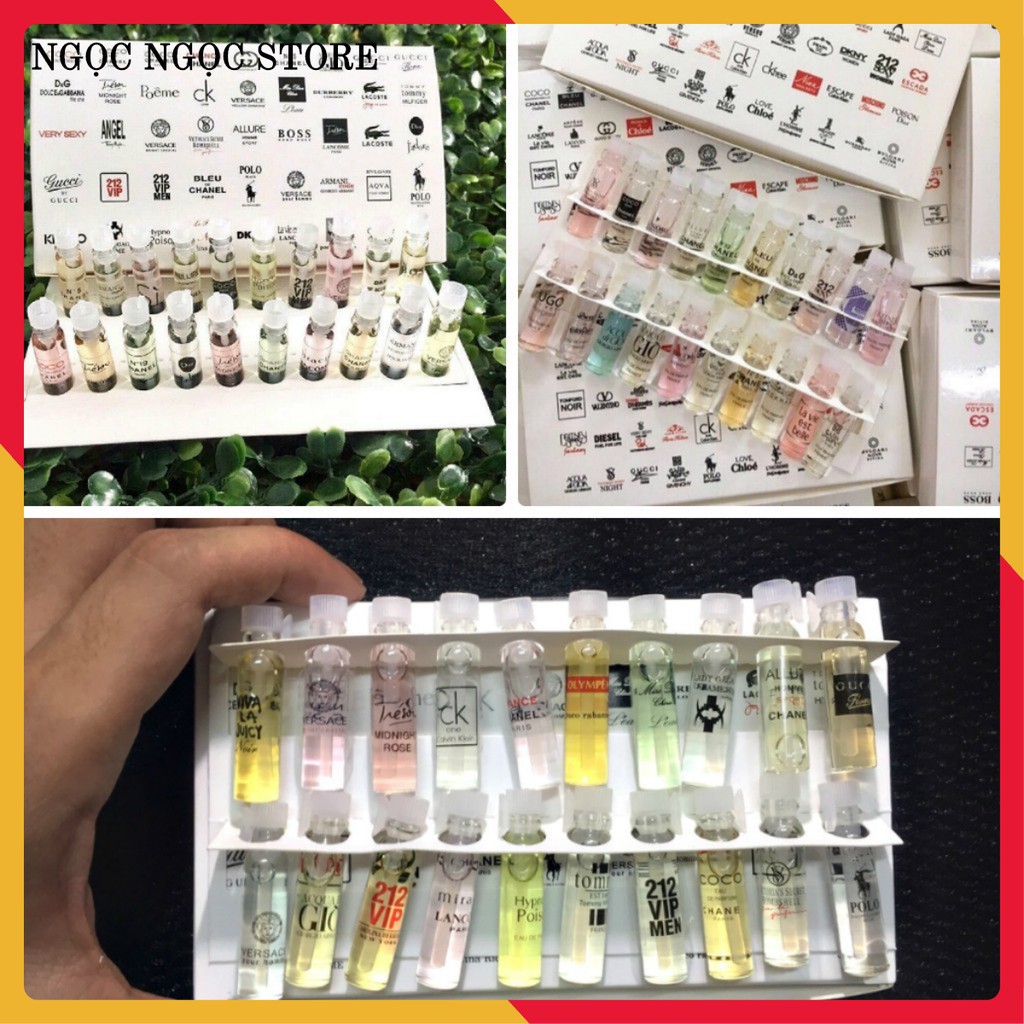 [SALE OFF] SET 20 LỌ NƯỚC HOA MINI 2ML | Thế Giới Skin Care