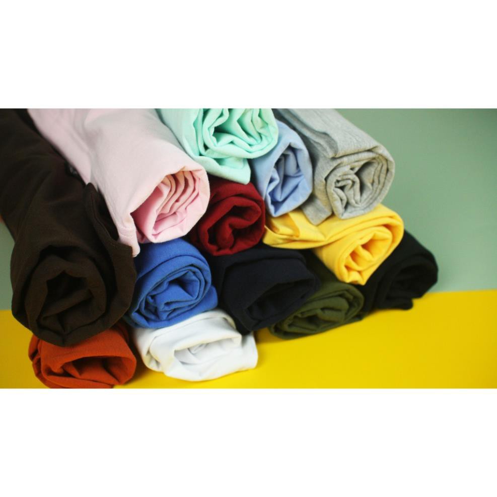 Áo thun trơn unisex cotton 100% - 12 màu ( trắng, đen, xanh duong, xanh ngọc, vàng, cam đất, xám..) 🎖️ '