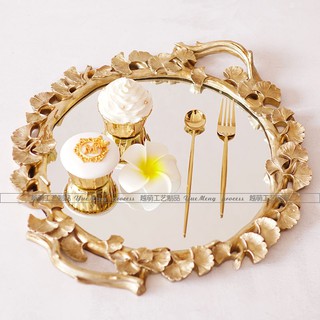 Khay gương Decor trang trí phòng khách, bàn ăn mặt kính phong cách châu âu