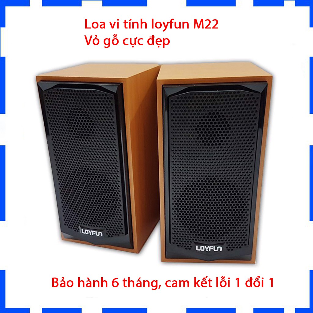 Loa vi tính Loyfun M22 - Vỏ gỗ cực đẹp - Âm thanh cực chất - Bảo hành chính hãng 6 tháng