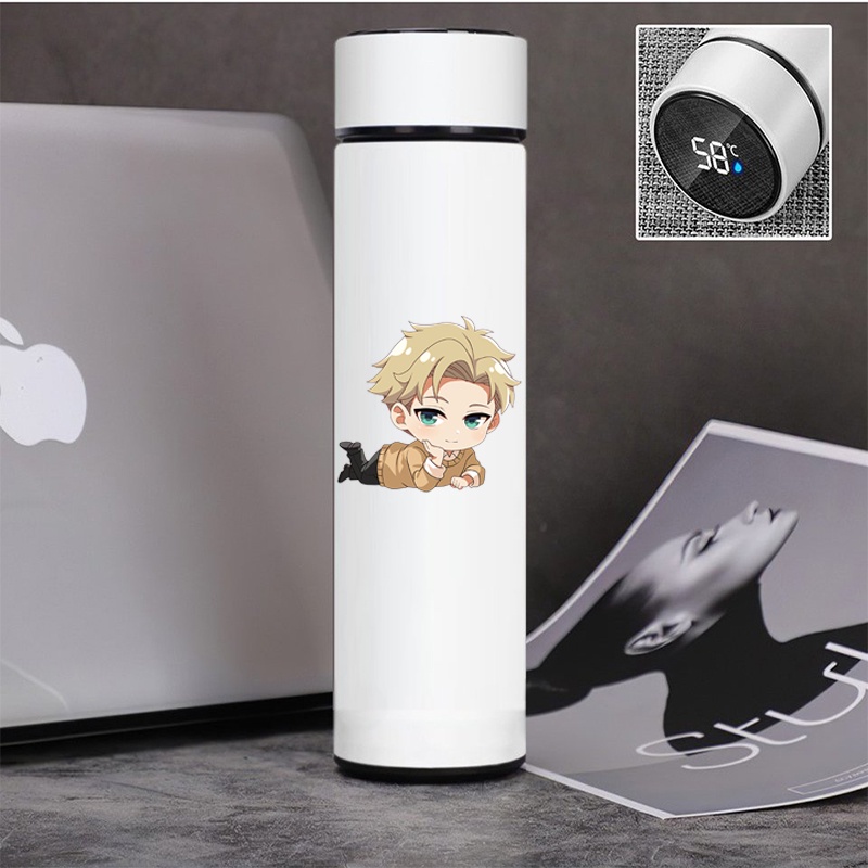 Bình giữ nhiệt đựng nước in hình SPY x Family ver nằm gia đình điệp viên anime chibi xinh xẵn dễ thương tiện lợi
