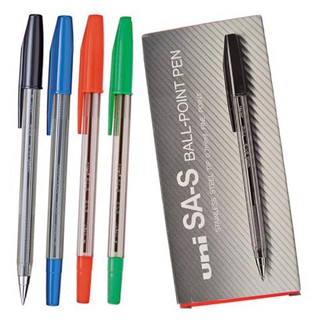 Bút bi uni sa-s fine nét 0.7mm ball pen dạng bi nắp đậy 01 cây xanh