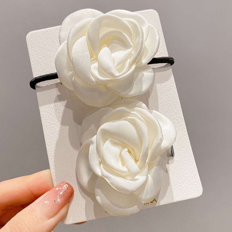 Dây Buộc Tóc Cao Su Hình Hoa Trà Thời Trang Hàn Quốc Cho Nữ