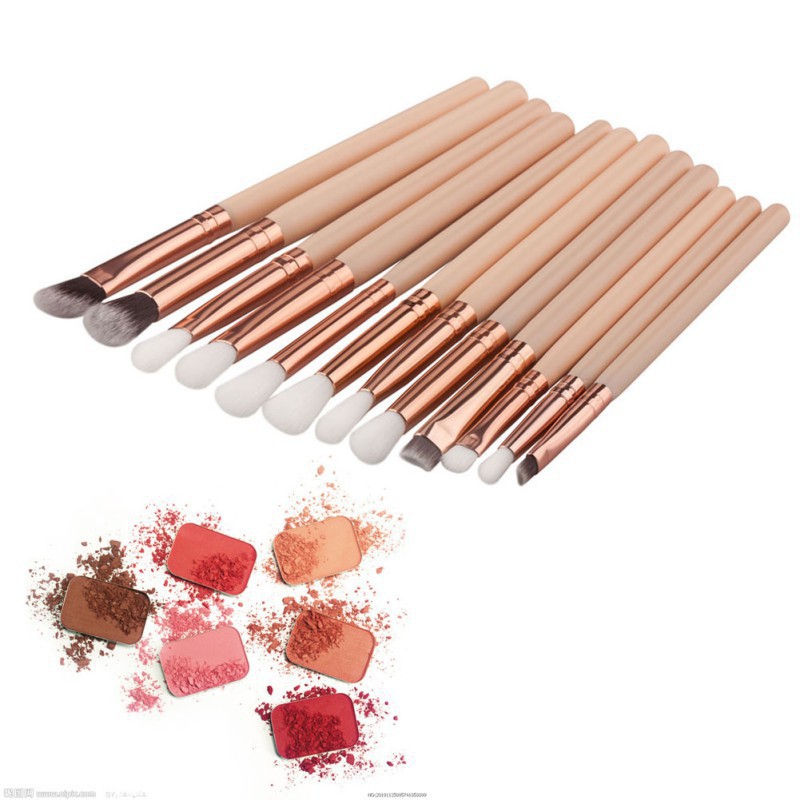 GUJHUI Bộ 12 cọ trang điểm mắt