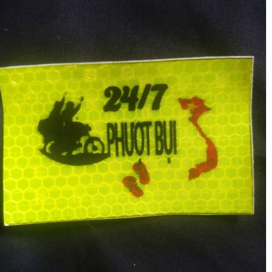 logo phượt , tem phản quang , tem xe , tem phượt