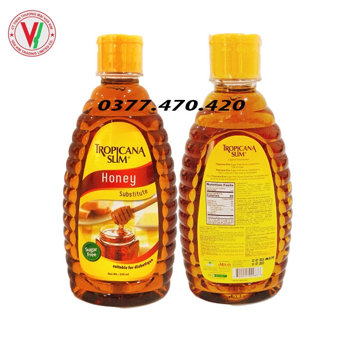 Mật ong ăn kiêng không đường Tropicana Slim Honey 350ml - Sản phẩm phù hợp với ăn kiêng. người đái tháo đường