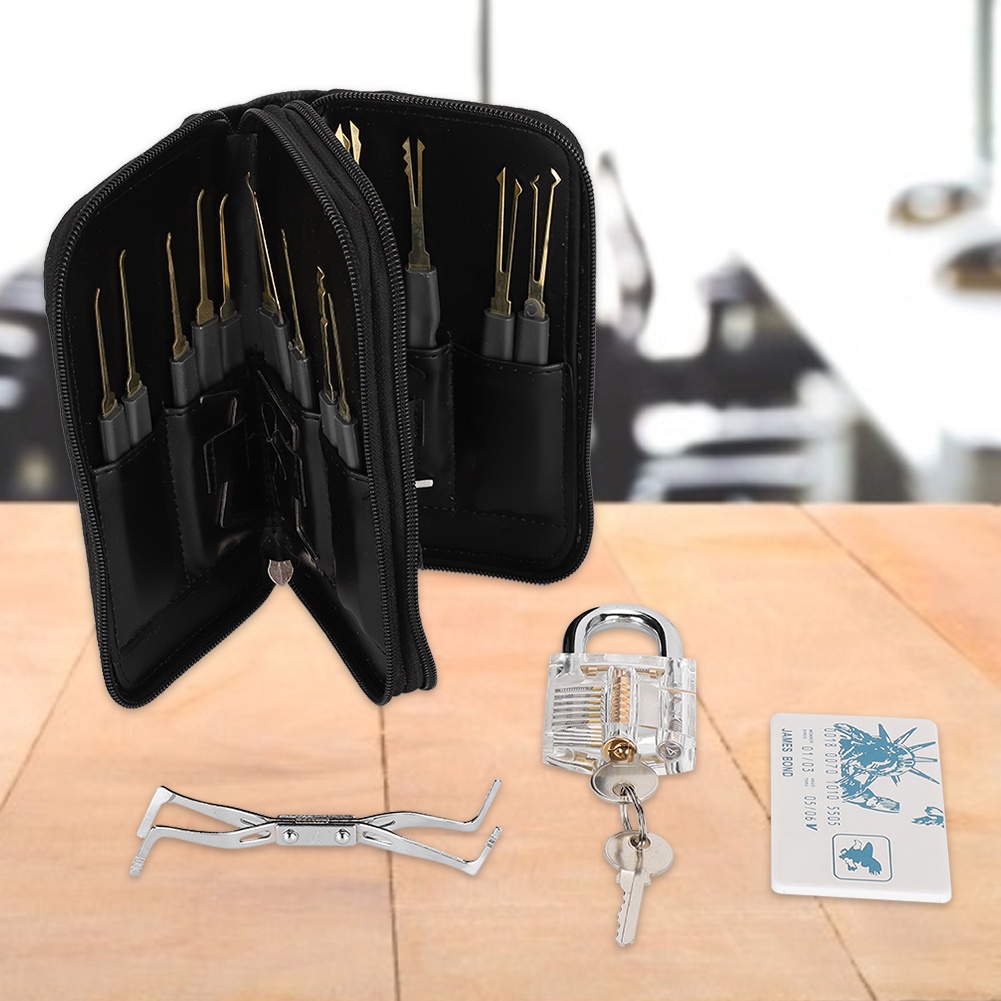 Ocksmith Tool Lock Pick Complete Tools with Storage Bag for Locksmith Practice