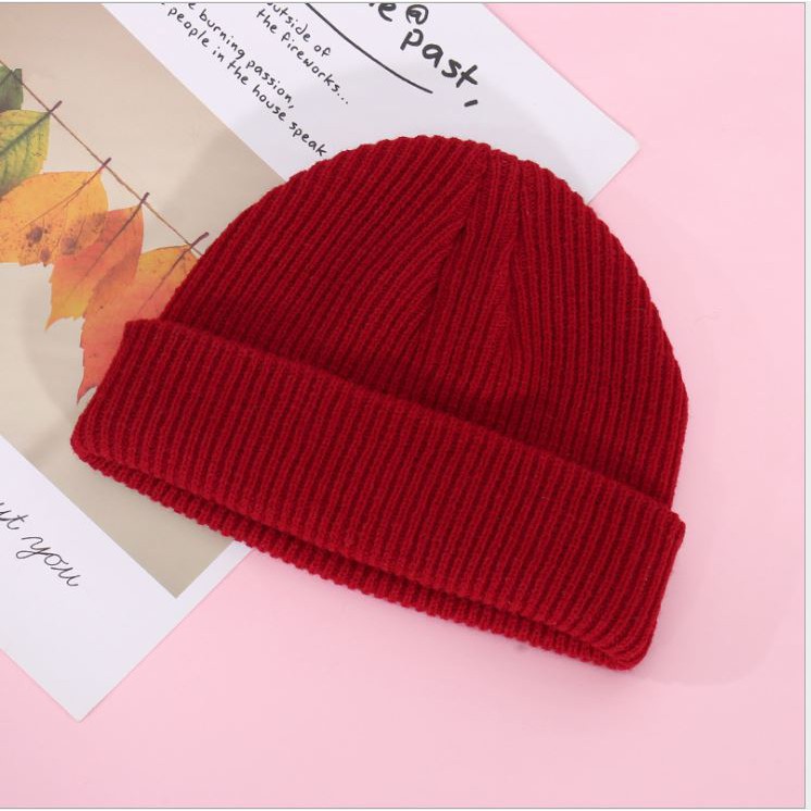 Mũ Len Ulzzang Beanie Trơn Nhiều Màu rẻ nhất (Loại Ngắn) MN08