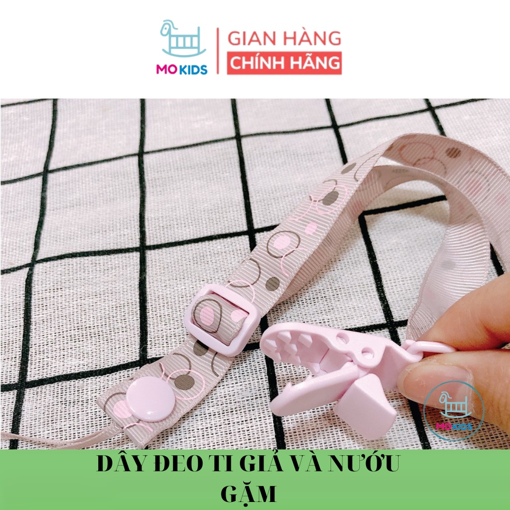 Dây đeo ti giả, treo gặm nướu chống rơi cho bé - MOKIDS