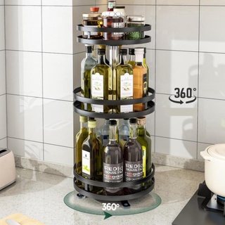 [HOT+FREE SHIP] Kệ đựng gia vị nhà bếp 2 tầng, 3 tầng tròn xoay 360 độ thông minh