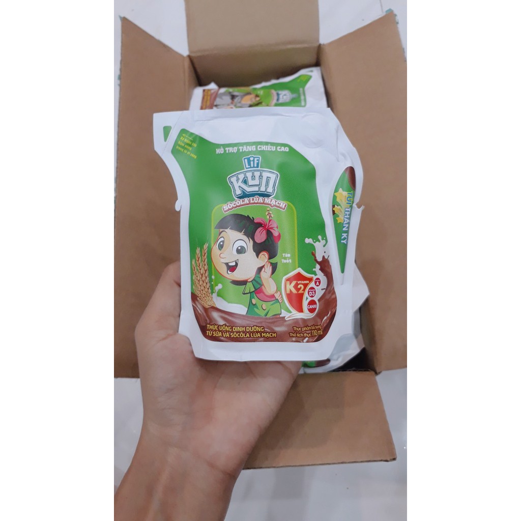 Sữa Kun Túi FreeshipSữa Kun Túi 110ml Thơm Ngon Bổ Dưỡng (thùng 24 gói)