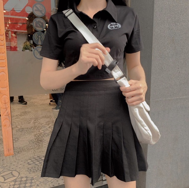 [Mã WASKT410K giảm 10K đơn 50K] Áo Croptop Cổ Trụ HOJI Ulzzang | BigBuy360 - bigbuy360.vn