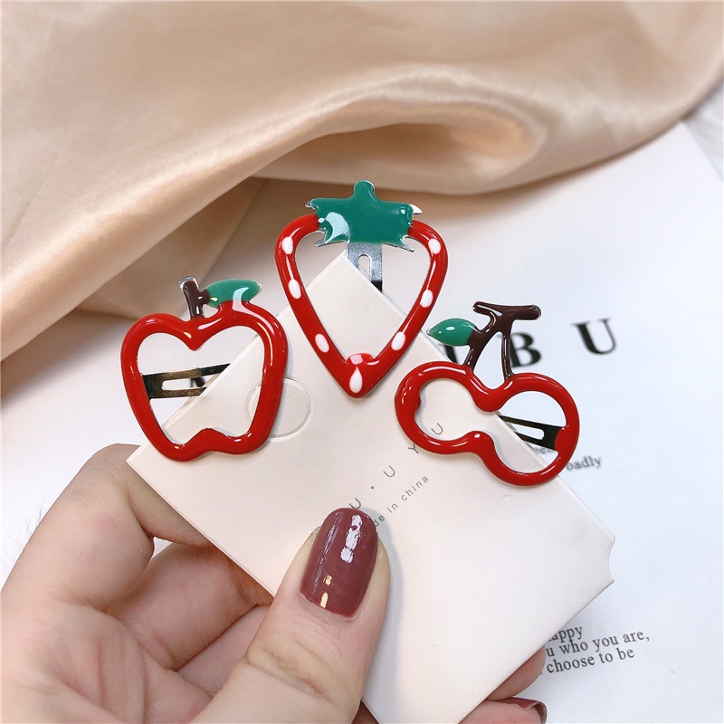 Kẹp Tóc Hình Trái Cây Dễ Thương Phong Cách Hàn Quốc Cho Bé Gái