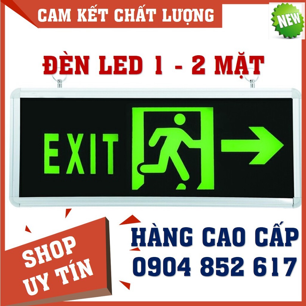 Đèn EXIT lối thoát, LED 1 mặt, 2 mặt
