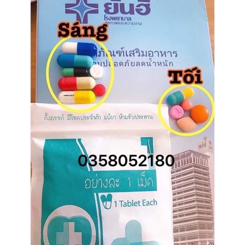 Liệu trình giảm cân yanhee vip 12(12 viên/ ngày)