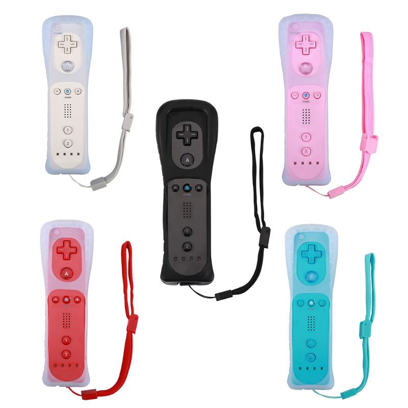 Tay cầm chơi game điều khiển từ xa không dây có vỏ bọc silicon chất lượng cao cho Wii