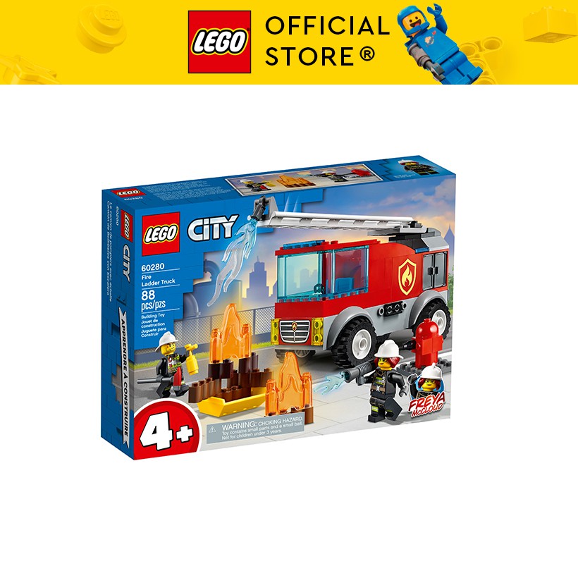 LEGO CITY 60280 Xe Thang Chữa Cháy ( 88 Chi tiết) Bộ gạch đồ chơi lắp ráp giao thông cho trẻ em