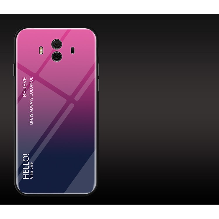 Ốp điện thoại tráng kính cường lực phối màu gradient cho Huawei Mate 10 Mate 10 Pro MATE 9 Mate 9 Pro