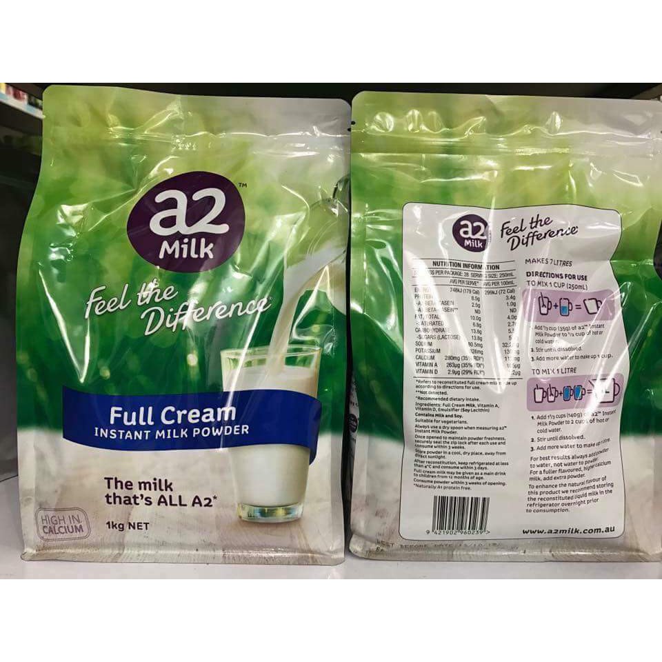 sữa A2 full cream 1kg