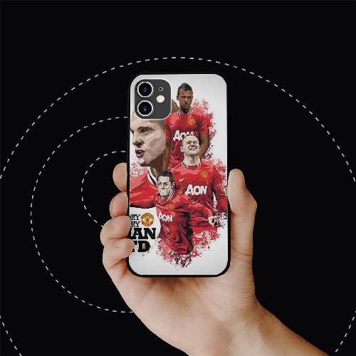 Ốp Màu Đen In Hình Cầu Thủ Bóng Đá Các Cầu Thủ Mu Hot Trend Cao Cấp mcm cho IPHONE SAMSUNG MAN20211140