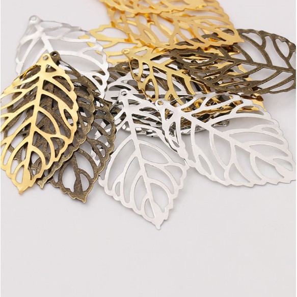 Set 20 mặt dây chuyền hình chiếc lá phong cách Vintage