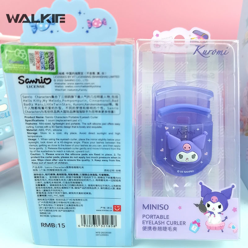 Dụng Cụ Bấm Cong Mi Lâu Trôi Thiết Kế Hình Cinnamoroll Kuromi Đáng Yêu