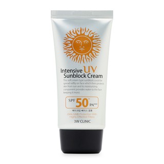 Kem Chống Nắng 3W Clinic Intensive UV Sunblock Cream SPF50 PA+++ 70ml