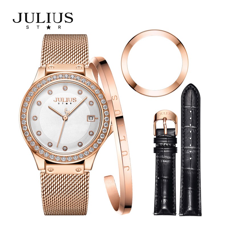 [Julius Official] Đồng hồ nữ Julius Star JS-040 kính sapphire