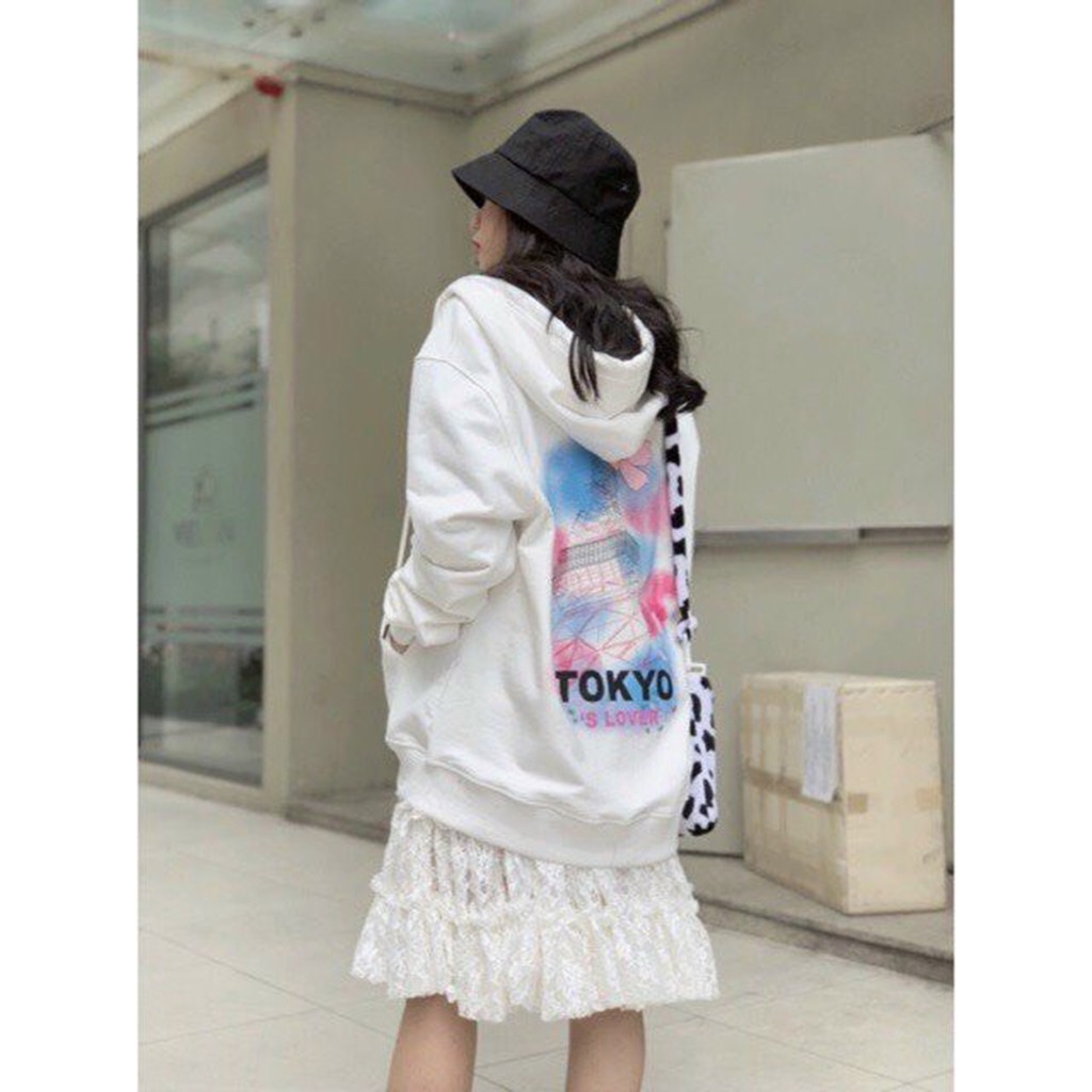 Áo Hoodie Không Xù Lông Dáng Rộng Phong Cách Hàn Quốc Trẻ Trung Cho Nam Nữ và Cặp Đôi In Hình TOKYO D0775 | BigBuy360 - bigbuy360.vn
