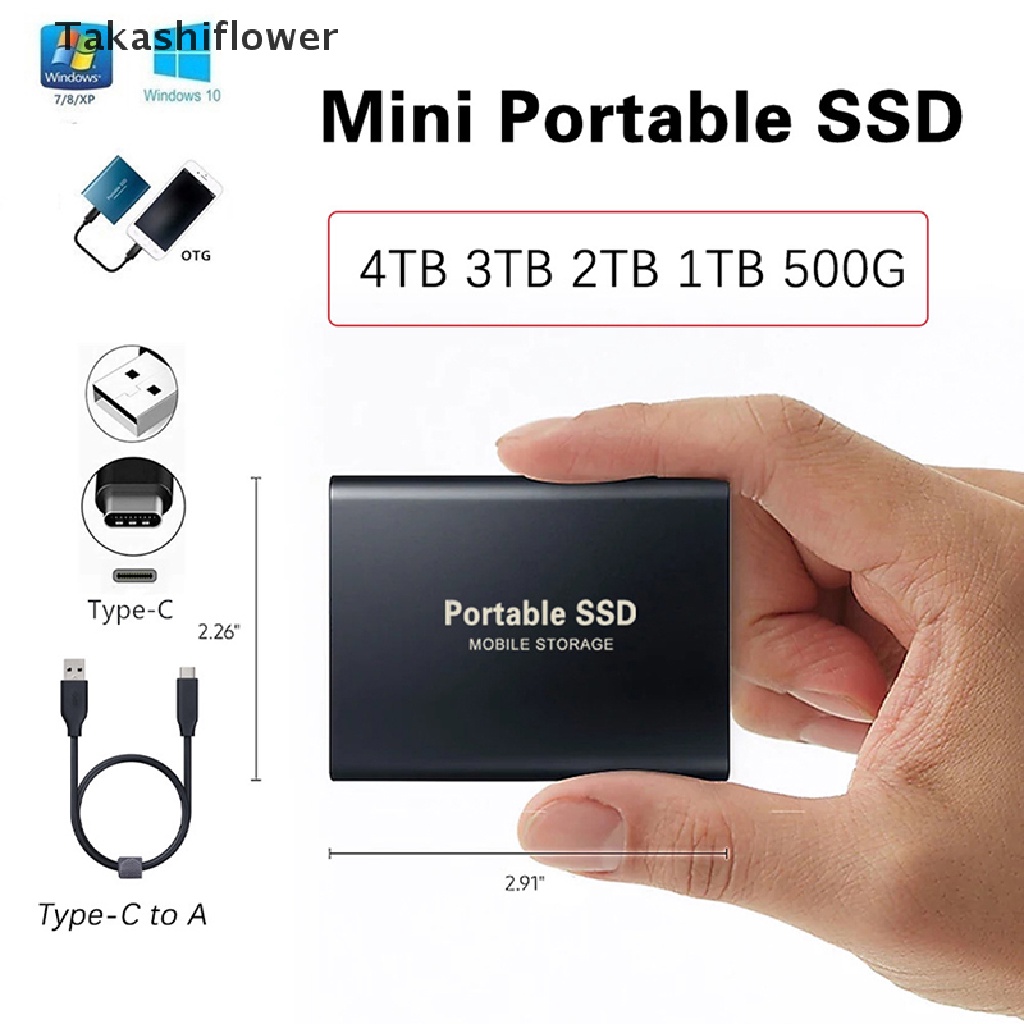 Ổ Cứng Di Động Usb 3.1 Loại C Dung Lượng 4TB / 2TB