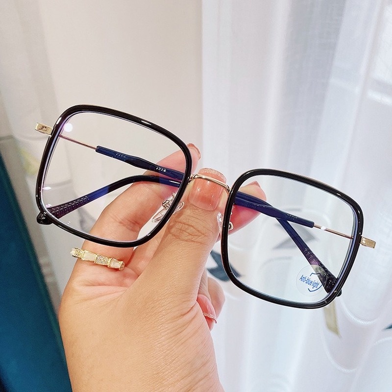 Mắt kính JIUERBA gọng vuông thiết kế đơn giản thời trang cho nữ