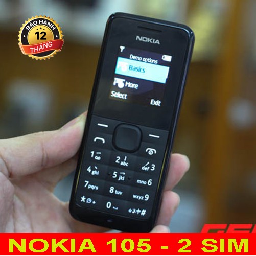 Điện thoại cổ 2 sim Nokia n105 pin khủng giá rẻ