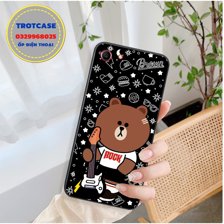 [ MỚi ] Ốp lưng điện thoại OPPO A71 / A83 - in hình gấu nâu cầm đàn và cô bé chill cùng nhiều mã hình cute