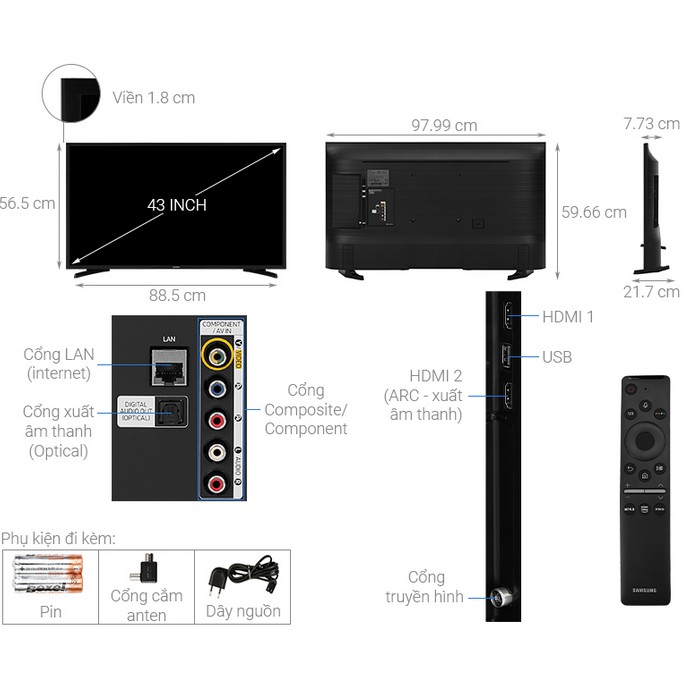 TIVI LED SAMSUNG 43T6500 | BigBuy360 - bigbuy360.vn