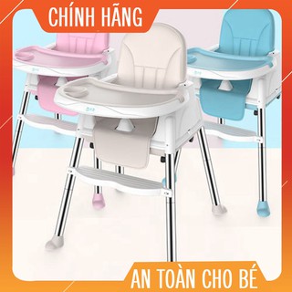 [HÀNG CAO CẤP] Ghế ăn dặm cho bé đa năng QIHUA  ĐIỀU CHỈNH ĐỘ CAO - BÁNH XE LƯU ĐỘNG - BAO DA PU-GẤP GỌN