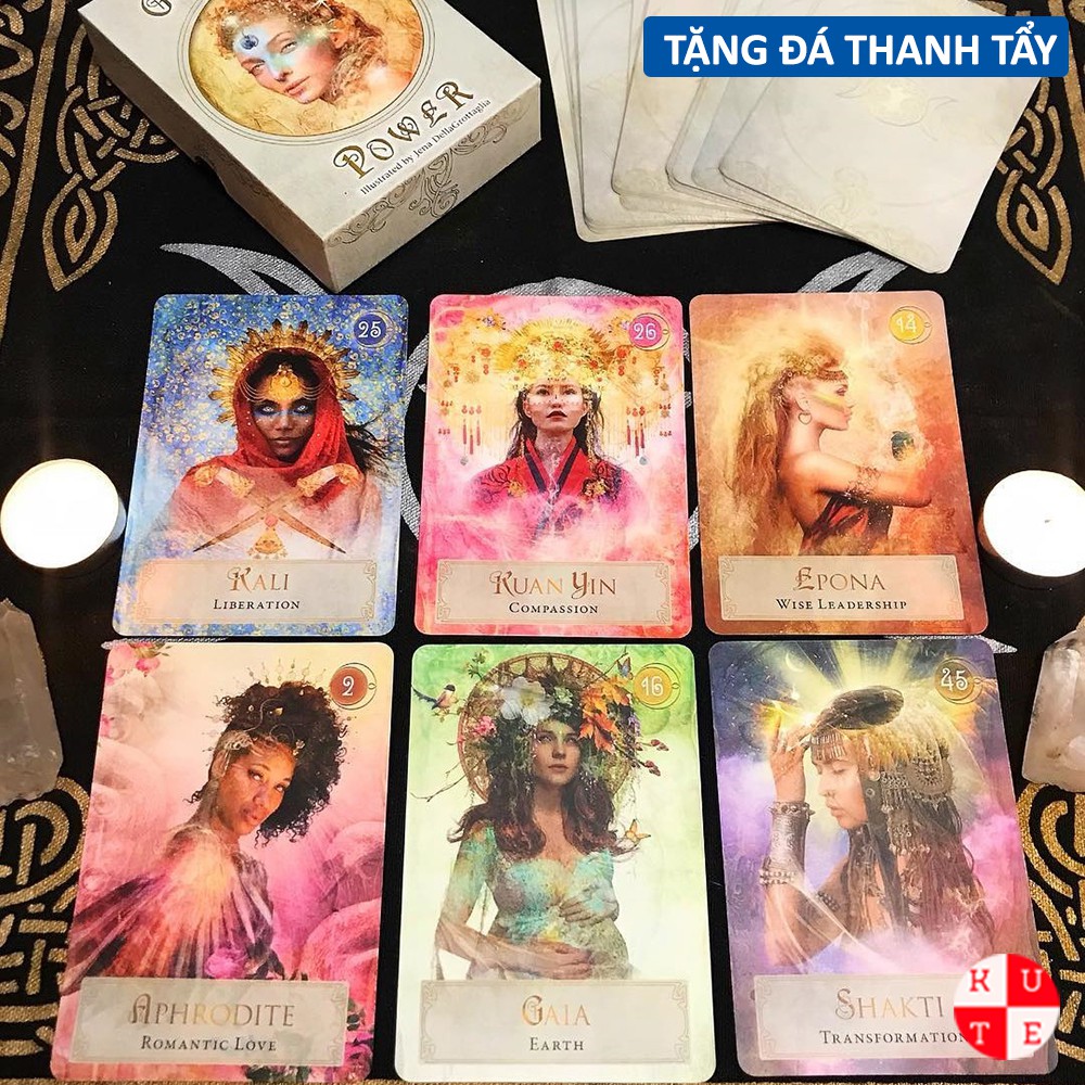 Bài Oracle Goddess Power 52 Lá Bài Tặng File Đá Thanh Tẩy C20