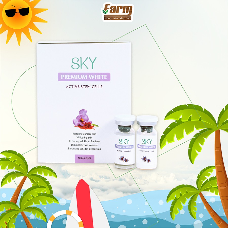 Siêu Serum Nhụy Hoa Nghệ Tây SKY + Tặng 5 Mask Farm Skin Hoặc Tẩy Tế Bào Chết Gạo | BigBuy360 - bigbuy360.vn