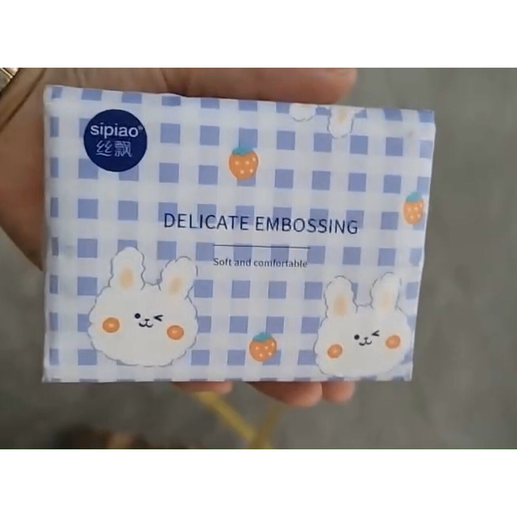 Thùng 40 gói giấy ăn rút hình thỏ SIÊU HOT giấy ăn làm từ nguyên liệu sợi tre cao cấp