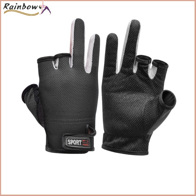 Găng Tay Lưới Câu Cá Thoáng Khí Chống Trượt Chống Ẩm Tiện Dụng