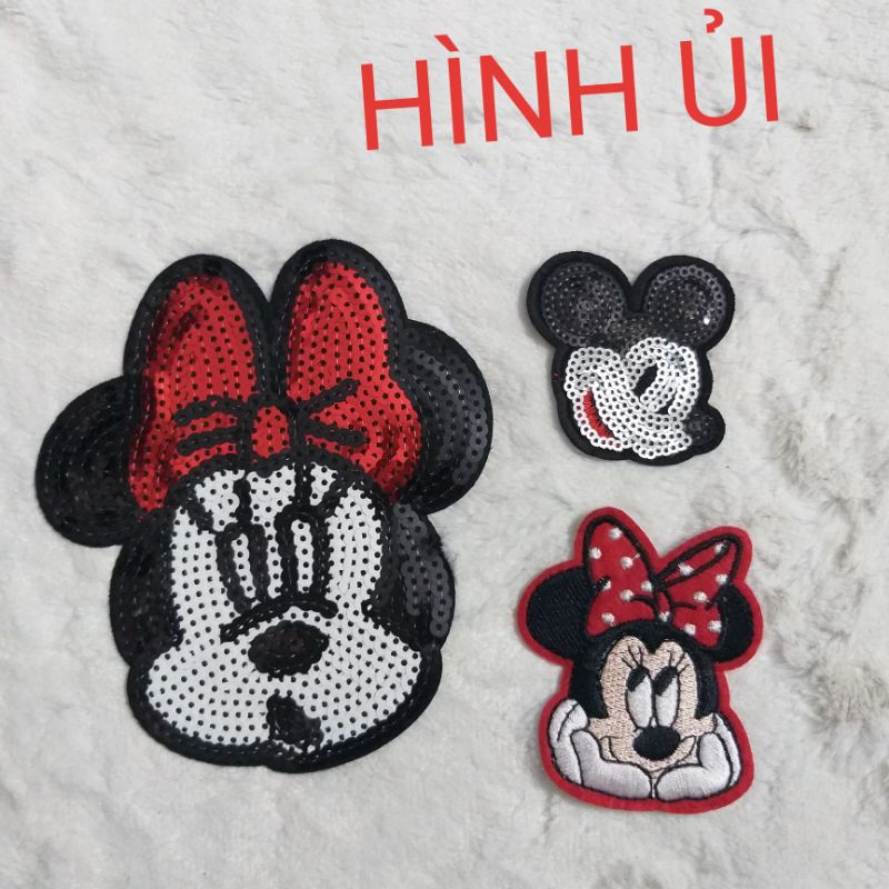 Hình may và hình ủi nhiệt trang trí.