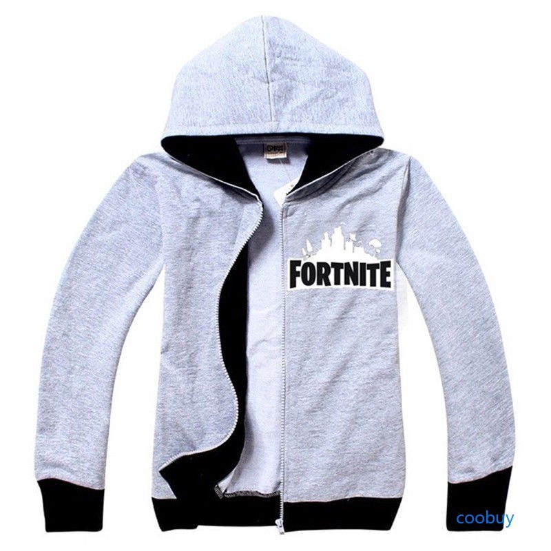 Áo khoác khóa kéo in hình game fortnite cho bé