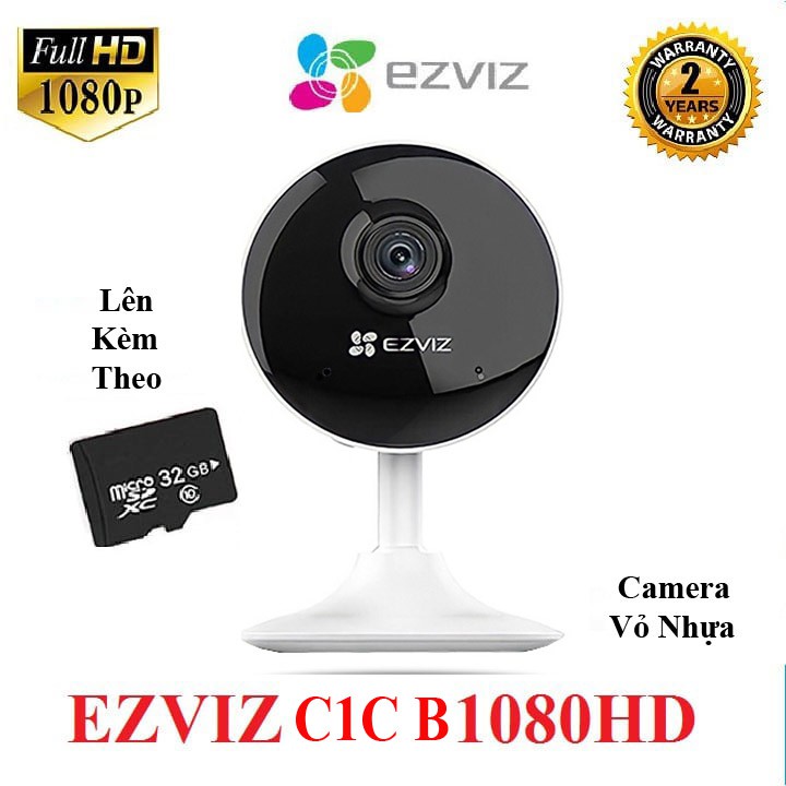 Camera wifi Ezviz C1C B 1080P Đàm thoại 2 chiều ,Tích hợp míc thu âm thanh, FHD ,Góc Siêu Rộng - BẢO HÀNH 24 Tháng | BigBuy360 - bigbuy360.vn