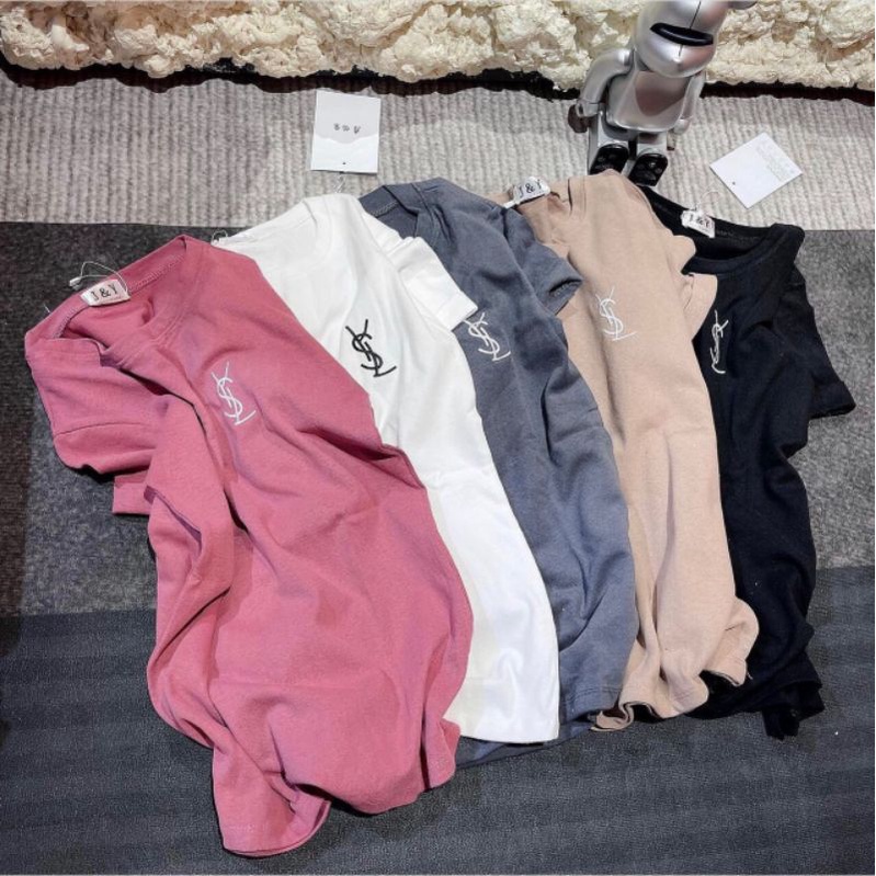 Áo phông thêu túi zip, dáng rộng dấu quần, cotton mát mịn, có bán sỉ