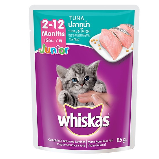 Gói Pate/ Sốt cho Mèo WHISKAS gói 85g - Nhiều vị