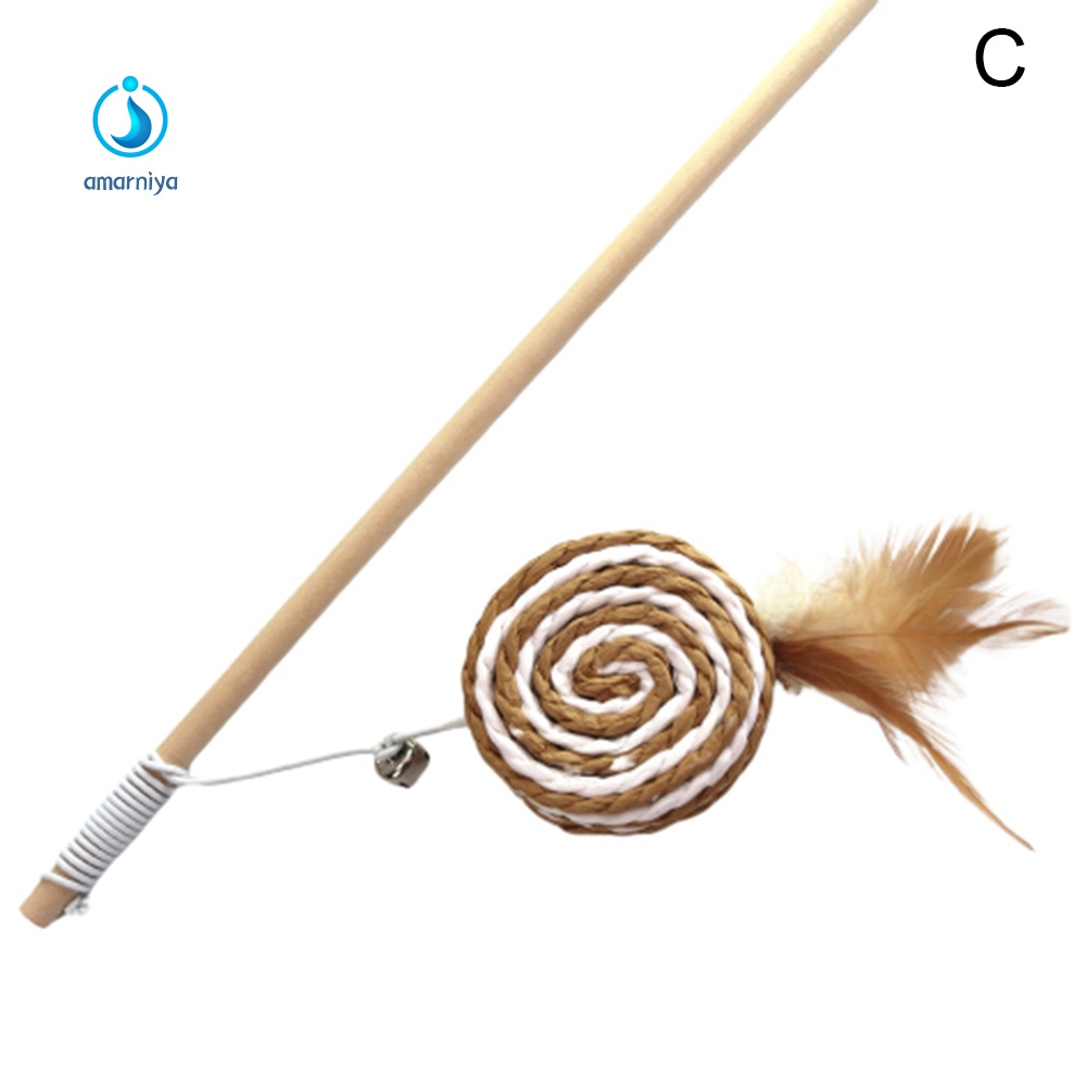 Gậy Gỗ Gắn Lông Vũ / Chuột Giả Đồ Chơi Cho Mèo Cưng