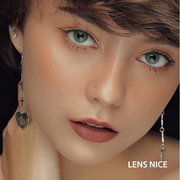 [Mã SKAMLTSM9 giảm 10% đơn 99K] Kính áp tròng LENS NICE SOBER GREEN - Fake Me Collection 14,0mm