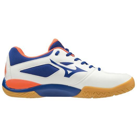 XẢ HẾT Giày cầu lông, giày bóng chuyền Mizuno Wave Smash 71GA196027 dành cho nam màu trắng viền cam đủ size