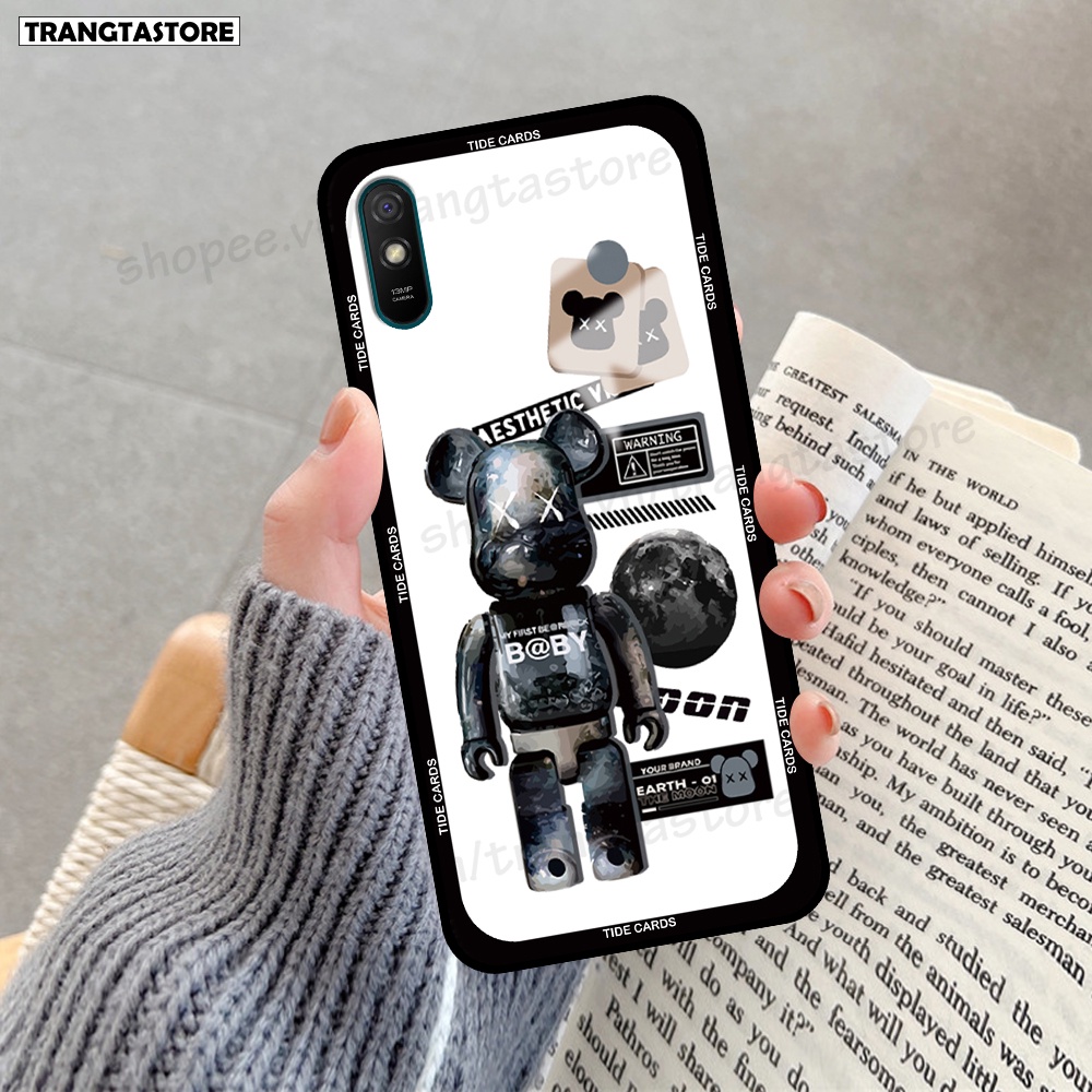 Ốp Xiaomi Redmi 9A in hình gấu Bearbrick,Mountain,xanh,đen,đỏ giá rẻ
